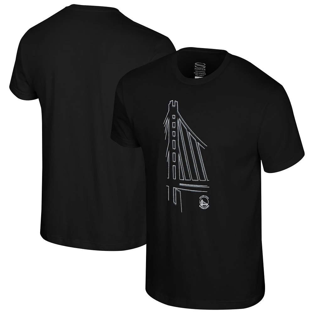 Men's Stadium Essentials Black Golden State Warriors Mono Element T-Shirt