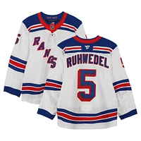 Chad Ruhwedel New York Rangers Game-Used #5 White Set 3 Jersey from the 2024-25 NHL Season