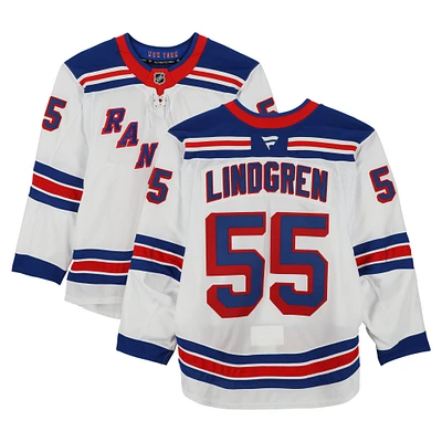 Ryan Lindgren New York Rangers Game-Used #55 White Set 3 Jersey from the 2024-25 NHL Season