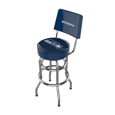 Imperial Blue Seattle Seahawks Chrome Bar Stool