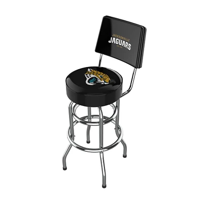 Imperial Black Jacksonville Jaguars Chrome Bar Stool