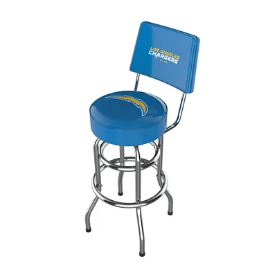 Imperial Blue Los Angeles Chargers Chrome Bar Stool