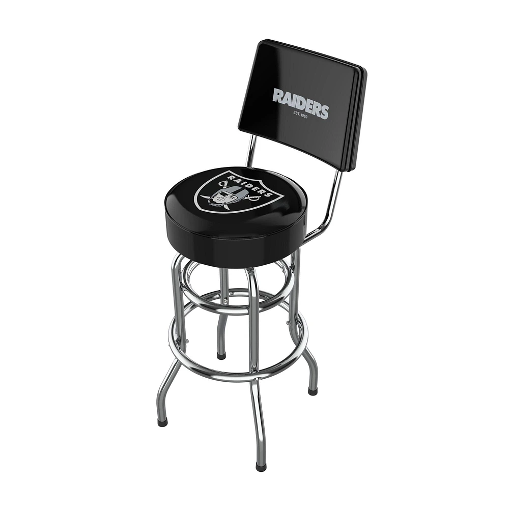 Imperial Black Las Vegas Raiders Chrome Bar Stool
