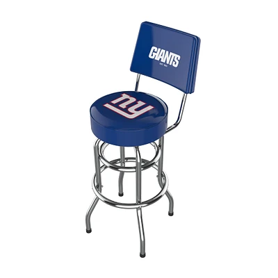 Imperial Blue New York Giants Chrome Bar Stool
