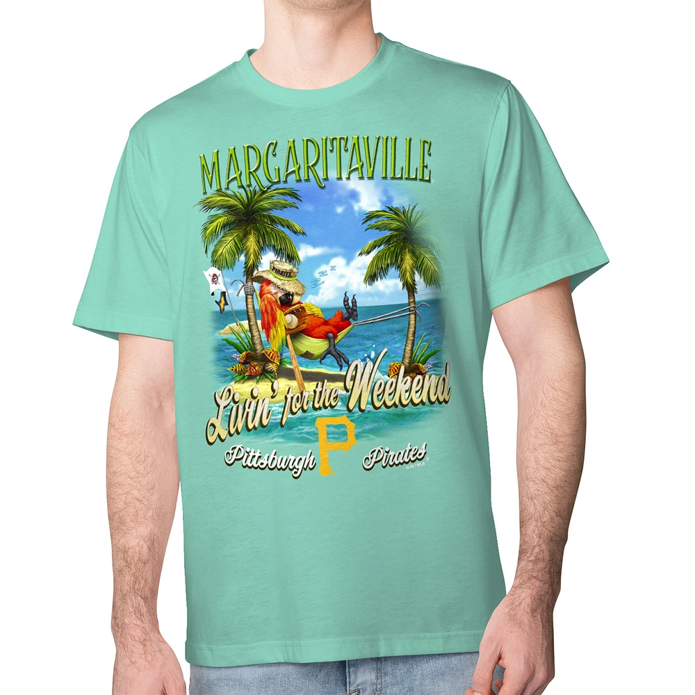 Men's Margaritaville Mint Pittsburgh Pirates Livin' for the Weekend T-Shirt