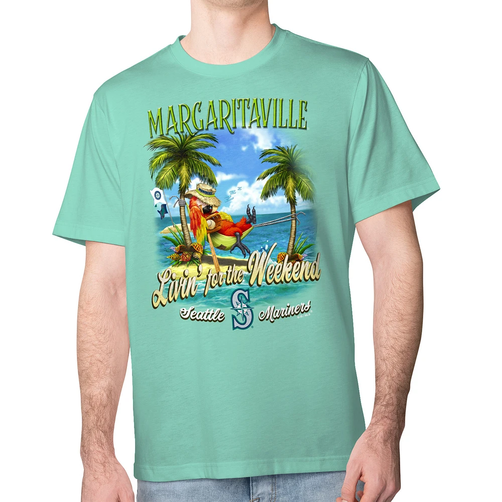 Men's Margaritaville Mint Seattle Mariners Livin' for the Weekend T-Shirt