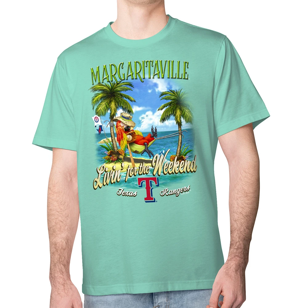 Men's Margaritaville Mint Texas Rangers Livin' for the Weekend T-Shirt