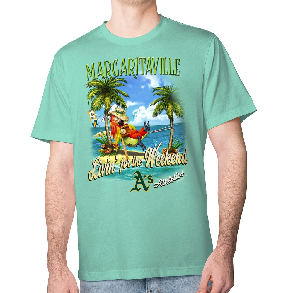 Men's Margaritaville Mint Athletics Livin' for the Weekend T-Shirt