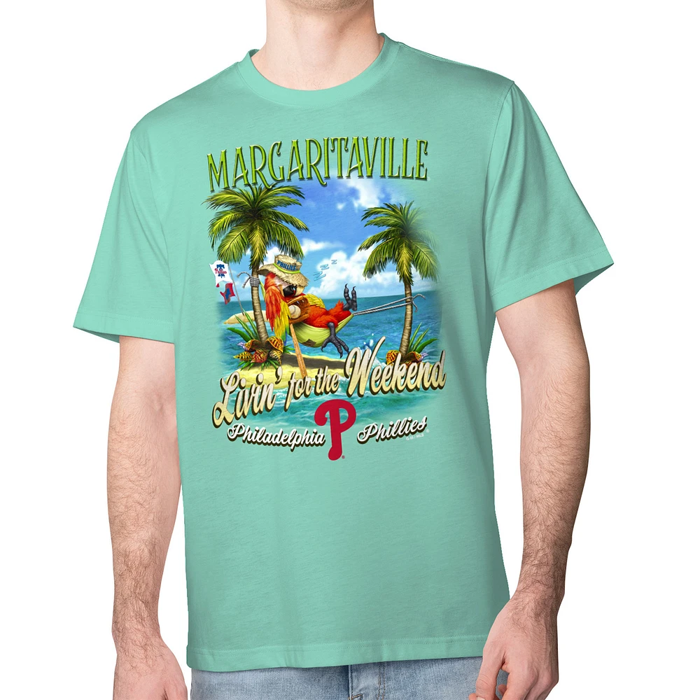 Men's Margaritaville Mint Philadelphia Phillies Livin' for the Weekend T-Shirt