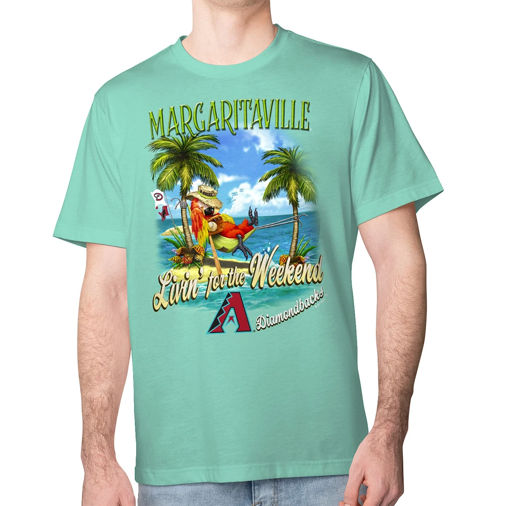 Men's Margaritaville Mint Arizona Diamondbacks Livin' for the Weekend T-Shirt