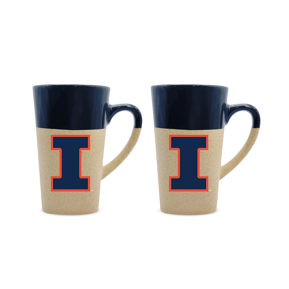 Illinois Fighting Illini 16oz. Two-Pack Ceramic Mug Set