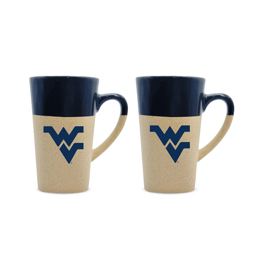 West Virginia Mountaineers 16oz. Two-Pack Ceramic Mug Set