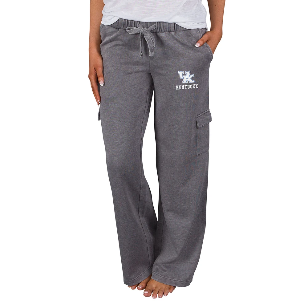 Women's Concepts Sport Charcoal Kentucky Trackside Wide Leg Cargo Pants