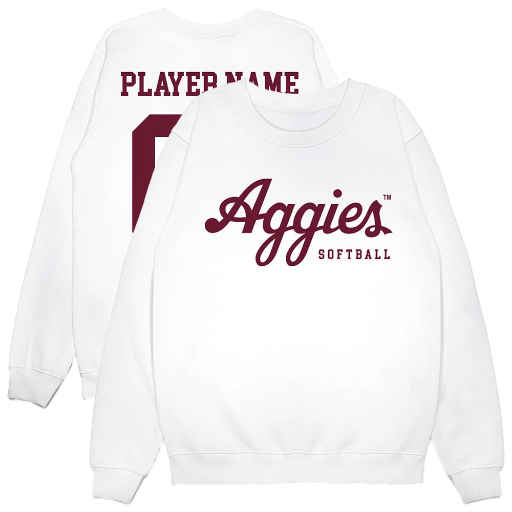 Unisex Athlete's Thread Texas A&M Aggies NIL Pick-A-Player Softball Sweatshirt