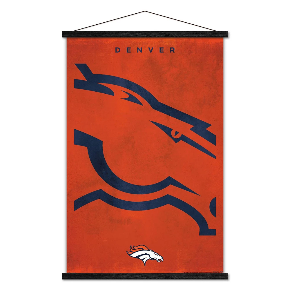 Denver Broncos 24" x 35" Poster with Magnetic Frame