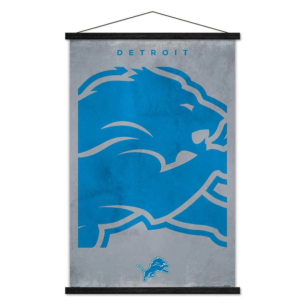 Detroit Lions 24" x 35" Poster with Magnetic Frame