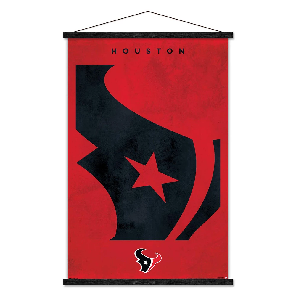 Houston Texans 24" x 35" Poster with Magnetic Frame