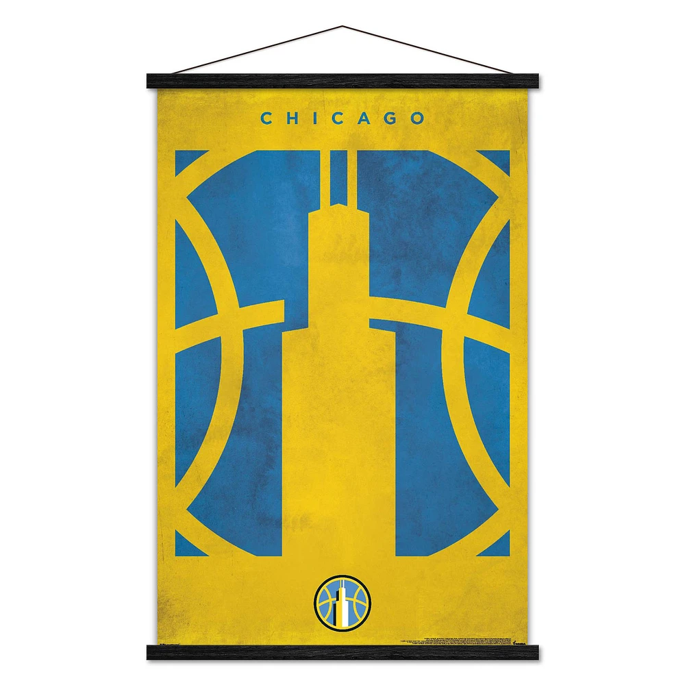 Chicago Sky 24" x 35" Poster with Magnetic Frame