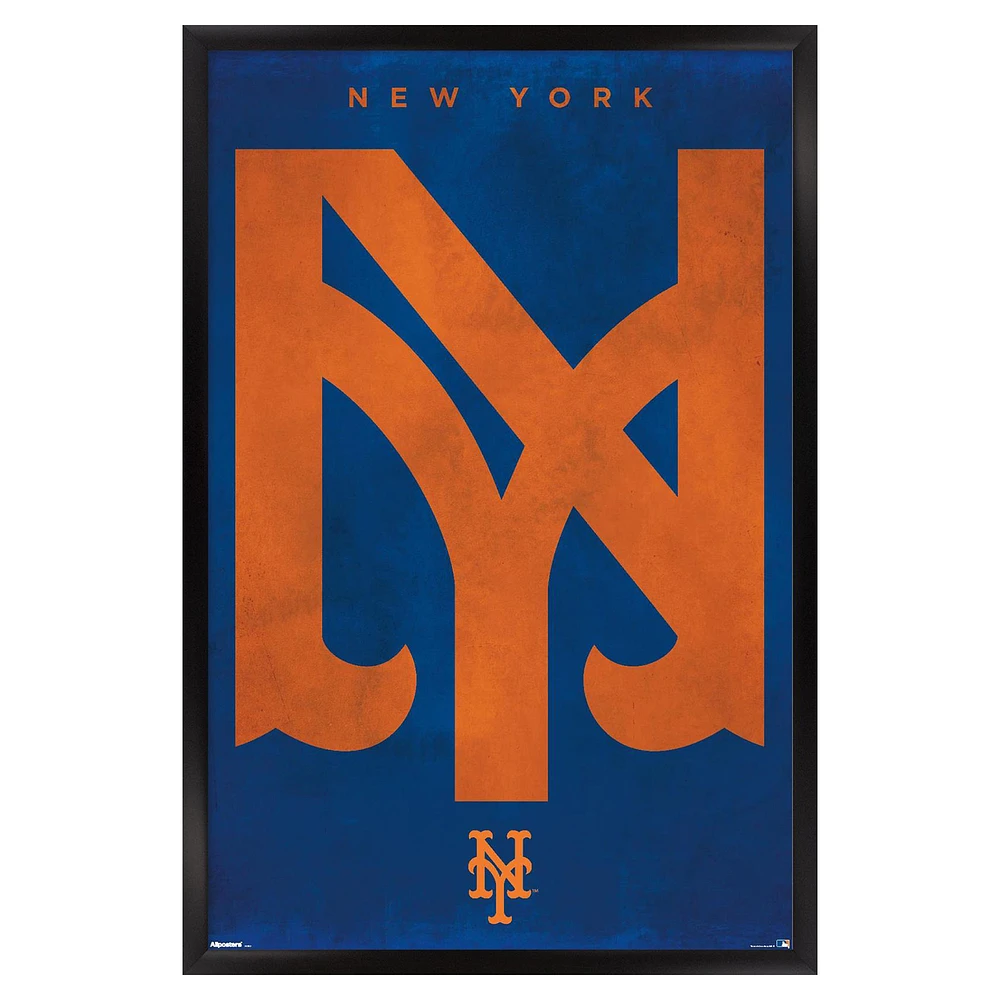 New York Mets 24" x 36" Framed Poster
