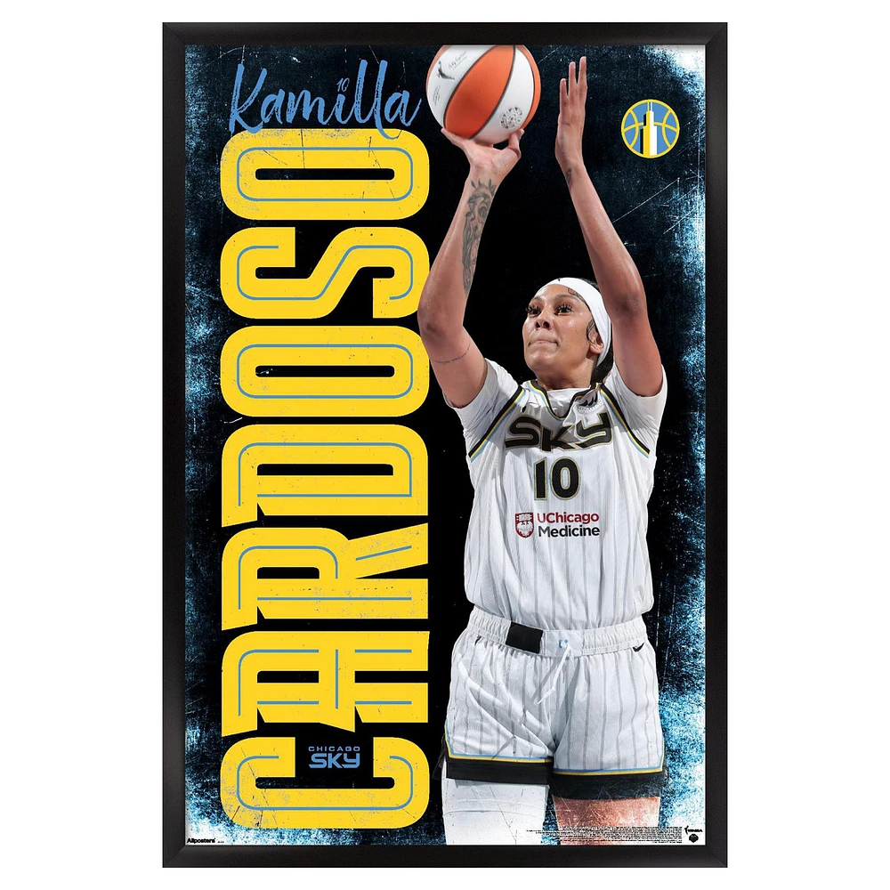 Kamilla Cardoso Chicago Sky 24" x 36" Framed Player Poster