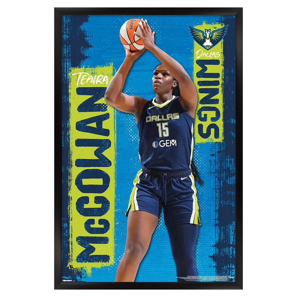Teaira McCowan Dallas Wings 24" x 36" Framed Player Poster