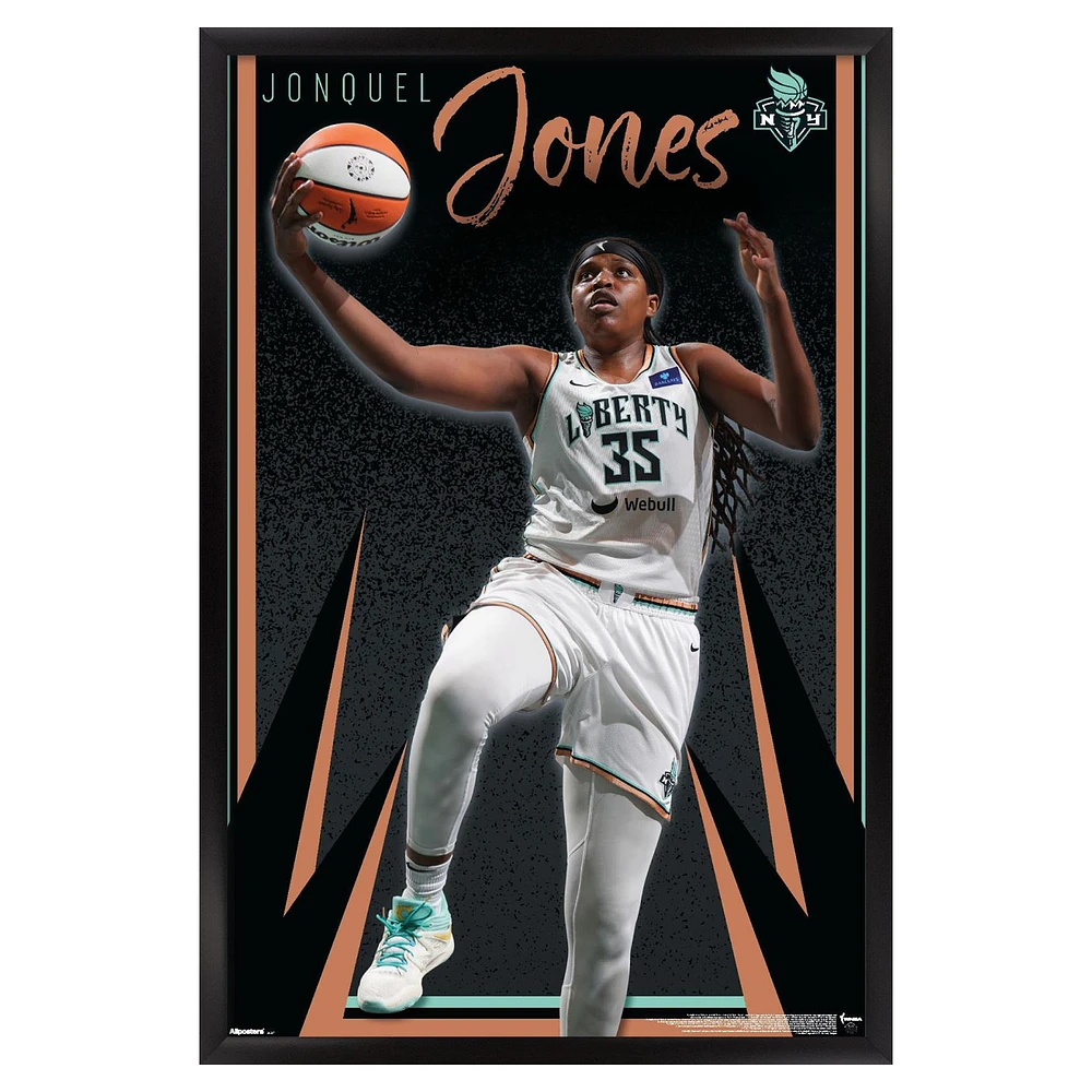 Jonquel Jones New York Liberty 24" x 36" Framed Player Poster