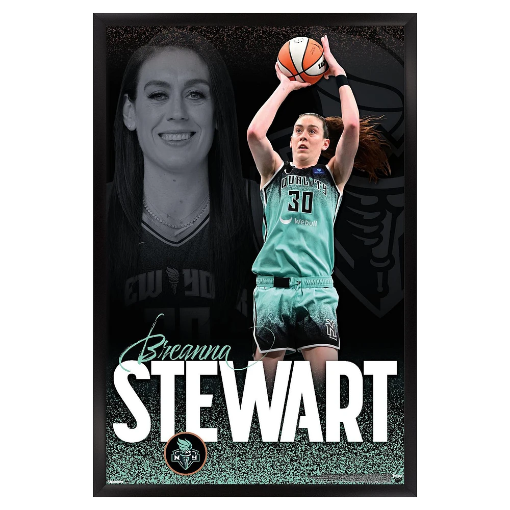 Breanna Stewart New York Liberty 24" x 36" Framed Player Poster