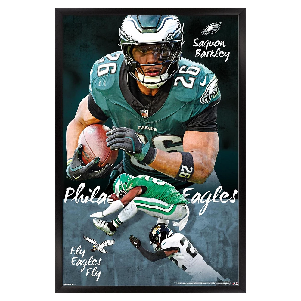 Saquon Barkley Philadelphia Eagles 24" x 36" Framed Player Poster