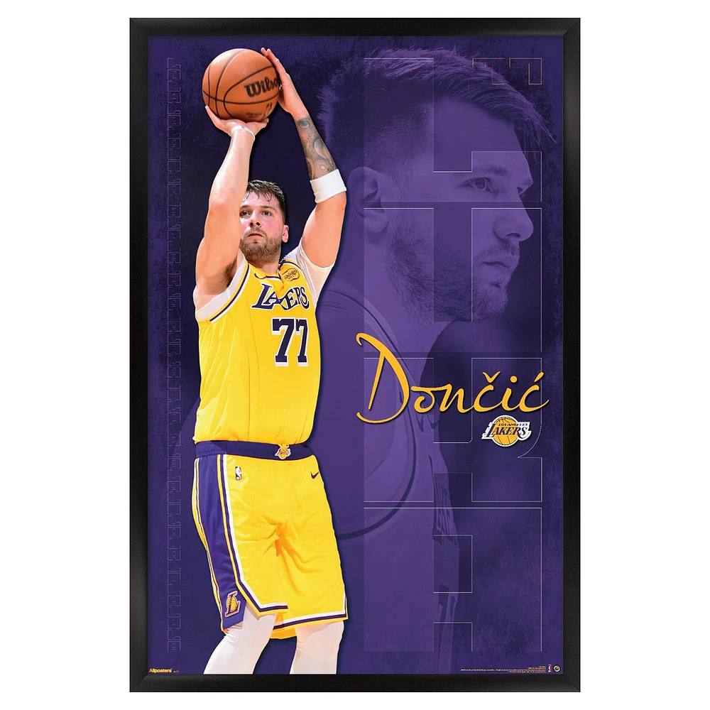 Luka Dončić Los Angeles Lakers 24" x 36" Framed Player Poster