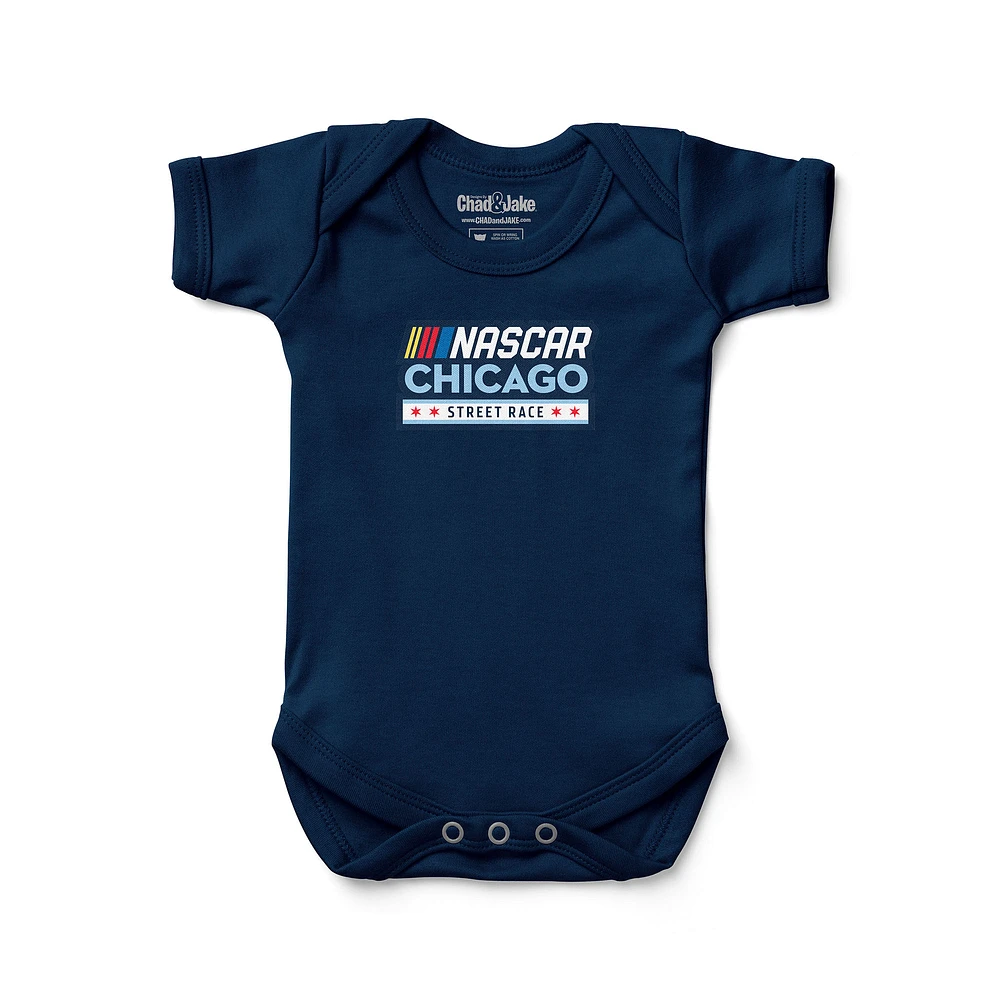 Newborn & Infant Chad Jake Navy NASCAR Chicago Street Race Event Bodysuit