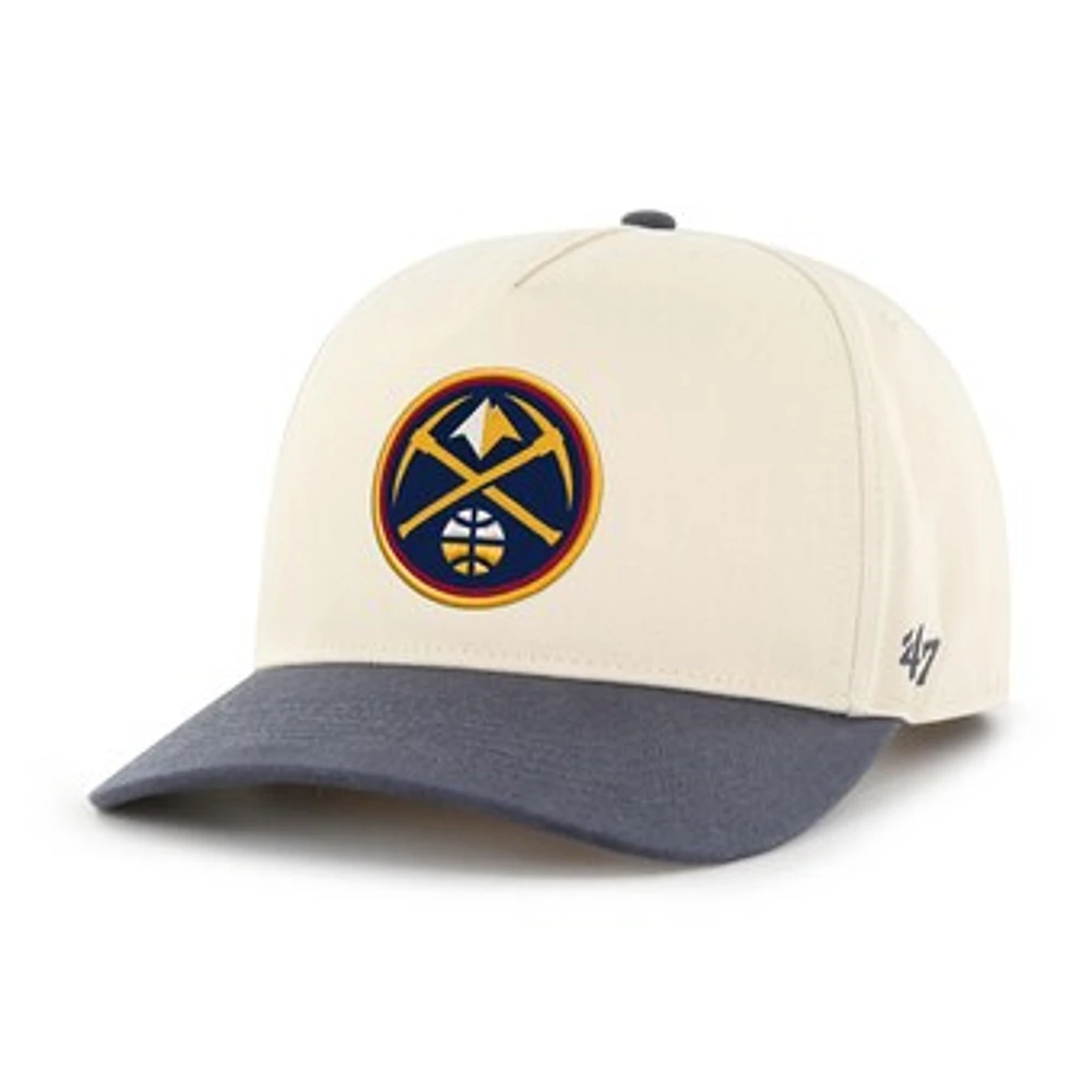 Men's '47 Cream/Navy Denver Nuggets Roscoe Hitch Adjustable Hat