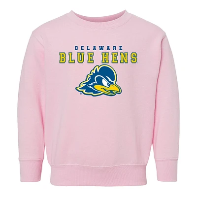 Toddler Chad & Jake Pink Delaware Fightin' Blue Hens Varsity Design Pullover Sweatshirt