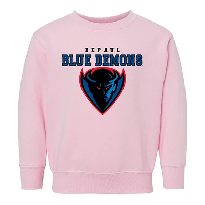 Toddler Chad & Jake Pink DePaul Blue Demons Varsity Design Pullover Sweatshirt