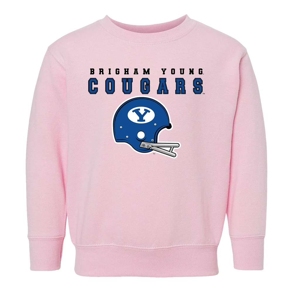 Toddler Chad & Jake Pink BYU Cougars Varsity Design Pullover Sweatshirt
