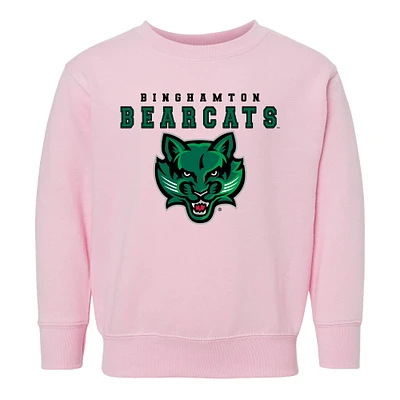Toddler Chad & Jake Pink Binghamton Bearcats Varsity Design Pullover Sweatshirt
