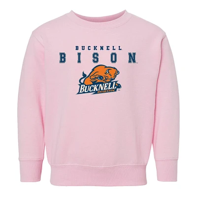 Toddler Chad & Jake Pink Bucknell Bison Varsity Design Pullover Sweatshirt