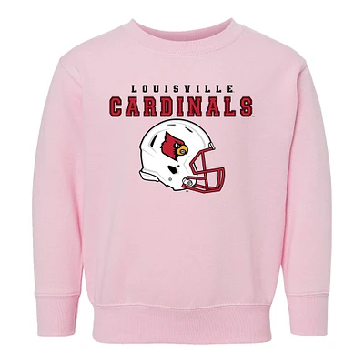 Toddler Chad & Jake Pink Louisville Cardinals Varsity Design Pullover Sweatshirt