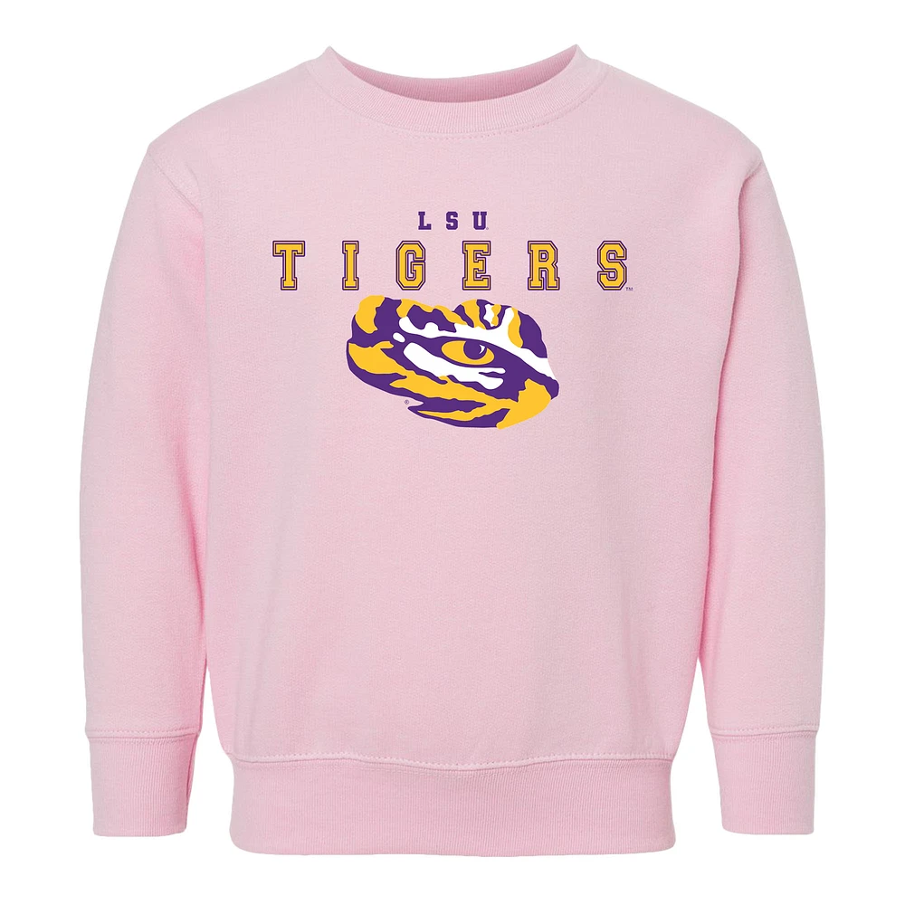 Toddler Chad & Jake Pink LSU Tigers Varsity Design Pullover Sweatshirt