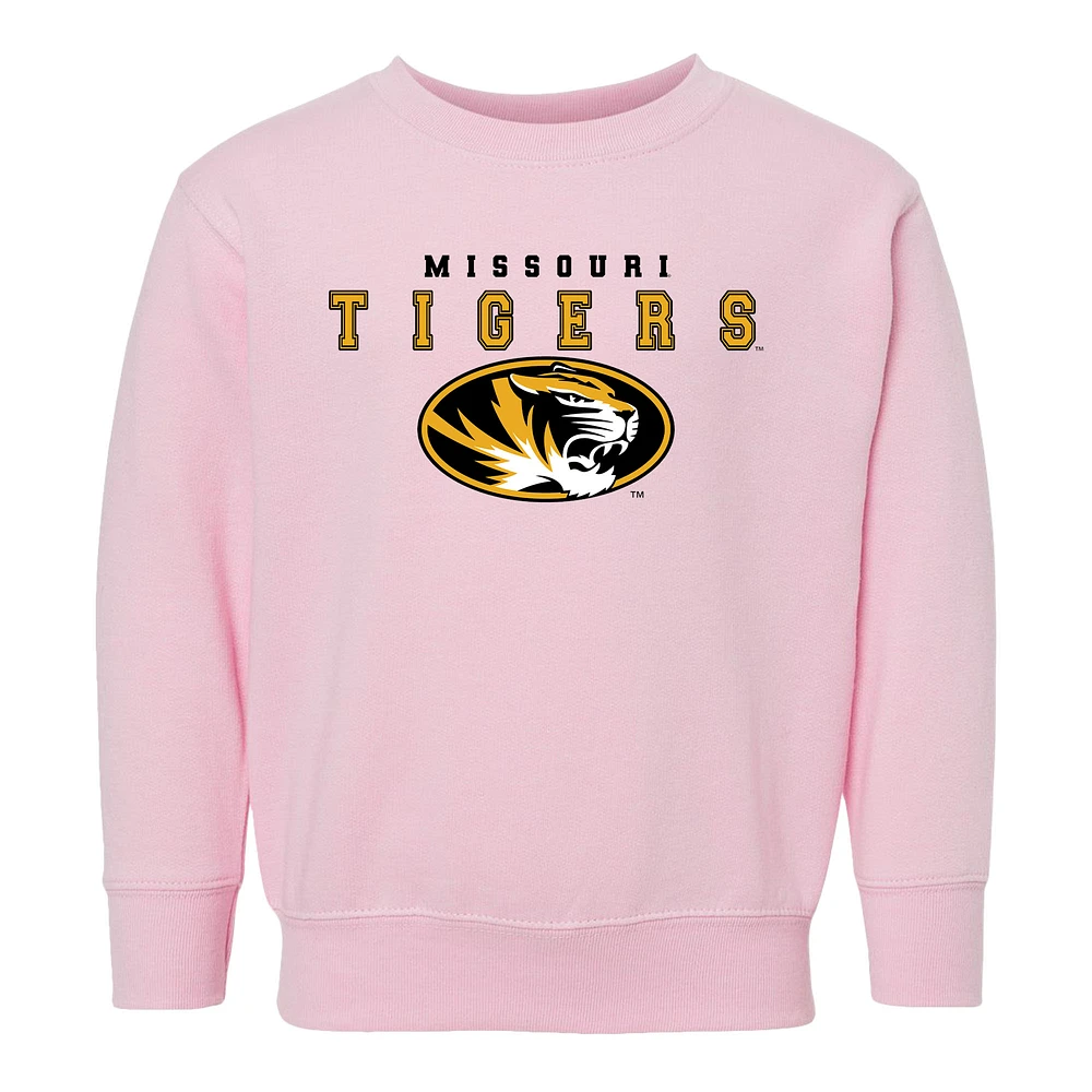 Toddler Chad & Jake Pink Missouri Tigers Varsity Design Pullover Sweatshirt