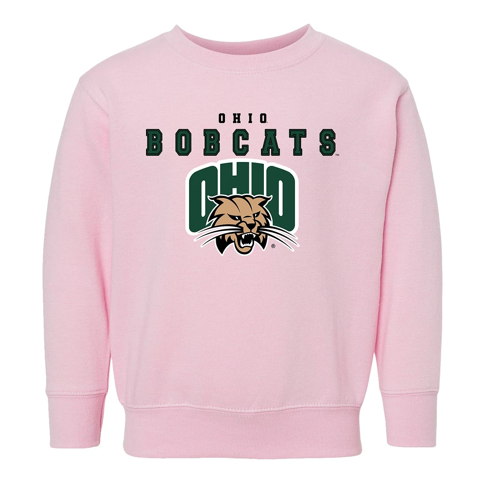 Toddler Chad & Jake Pink Ohio Bobcats Varsity Design Pullover Sweatshirt