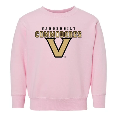 Toddler Chad & Jake Pink Vanderbilt Commodores Varsity Design Pullover Sweatshirt