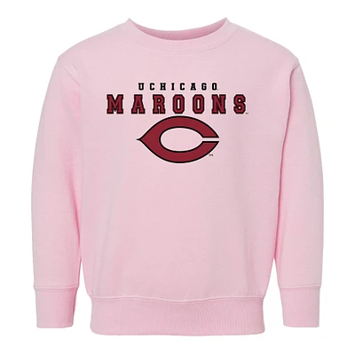 Toddler Chad & Jake Pink UChicago Maroons Varsity Design Pullover Sweatshirt