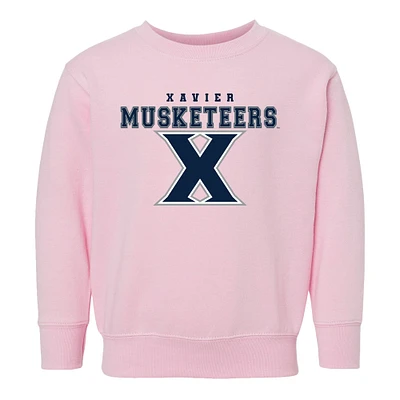 Toddler Chad & Jake Pink Xavier Musketeers Varsity Design Pullover Sweatshirt