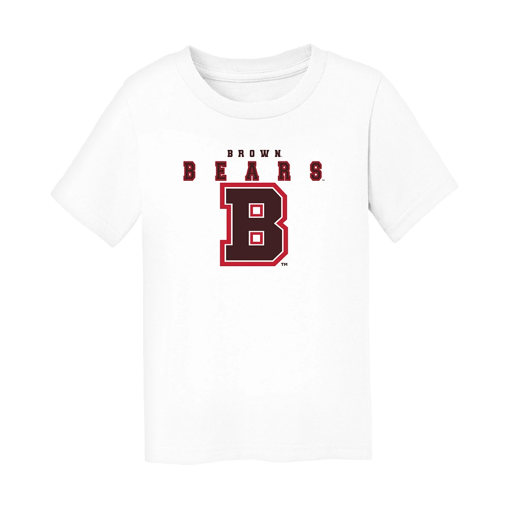 Toddler Chad & Jake White Brown Bears Varsity Design T-Shirt