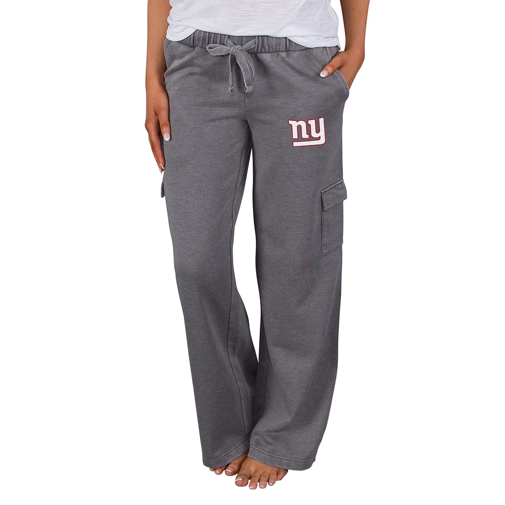 Women's Concepts Sport Charcoal New York Giants Trackside Cargo Pants