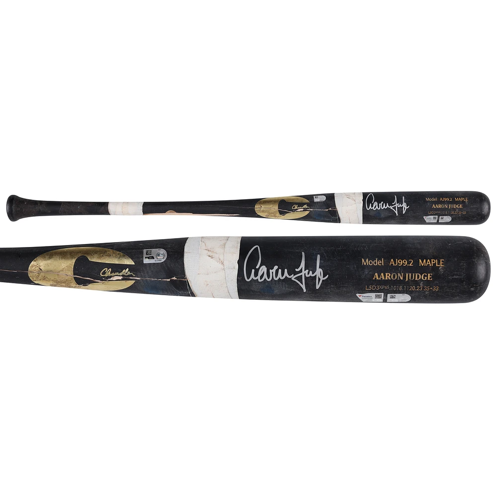 Aaron Judge New York Yankees Autographed Game-Used Black Chandler Broken Bat vs. Houston Astros on March 30, 2024