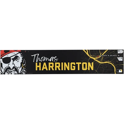 Thomas Harrington Pittsburgh Pirates Player-Issued Black Nameplate from the 2025 MLB Season