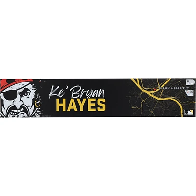 Ke'Bryan Hayes Pittsburgh Pirates Player-Issued Black Nameplate from the 2025 MLB Season