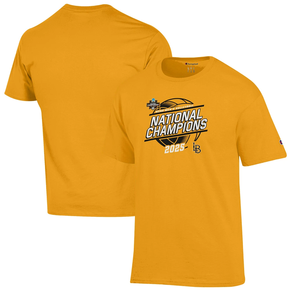 Men's Champion Gold Cal State Long Beach The 2025 NCAA Volleyball National Champions T-Shirt