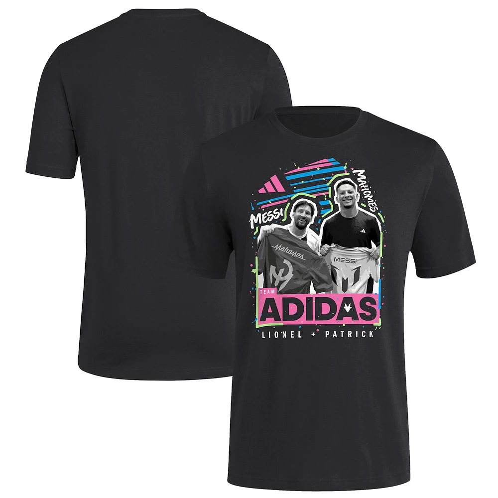 Men's adidas Lionel Messi x Patrick Mahomes Black Sport Jersey Swap T-Shirt